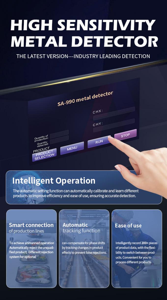 Pabrik Segel Sensitivitas Tinggi Conveyor Belt Metal Detector Untuk Makanan Oem Disesuaikan 1