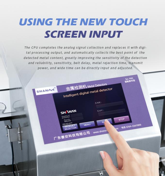 Detektor logam makanan industri berkinerja tinggi dengan penolakan untuk makanan ringan dan susu 5