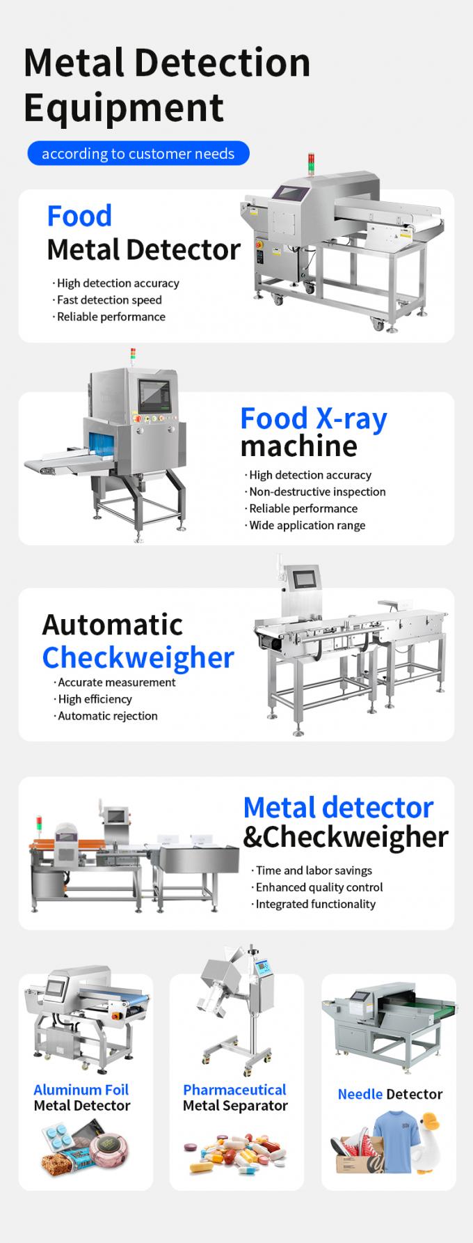 Detektor logam ban berjalan berkualitas food grade yang mudah digunakan dengan penolakan bersertifikasi CE ISO 1