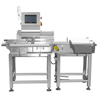 Layar Sentuh Konveyor Periksa Timbangan Checkweigher Penyortir Berat Badan Tisu Basah Serbet Kertas Pembalut Wanita Kertas Dia