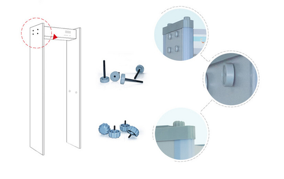 WIFI CCTV Kamera Layar Sentuh Berjalan Melalui Metal Detector Door Frame Untuk Defender / Publik / Gapura