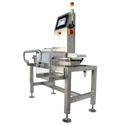 Keakuratan Tinggi 0.1g Checkweigher dengan stainless steel 304/316 Konstruksi dan kecepatan sabuk yang dapat disesuaikan untuk jalur produksi