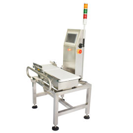 High Speed ​​Conveyor Weight Checker Light / Sound Alarm Untuk Paket Makanan