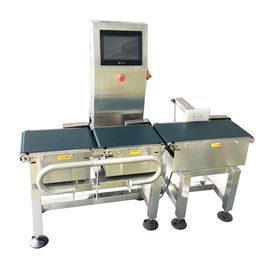 SS304 Automatic Conveyor Weight Checker 1g Akurasi Untuk Tempat Pengepakan Makanan