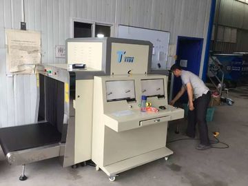 Dual View X Ray Luggage Scanner / Keamanan Bandara X Ray Machine Conveyor Type
