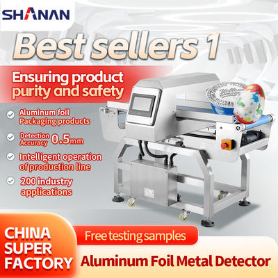 Industrial High Sensitivity Conveyor Belt Tunnel Keju Cokelat Telur Aluminium Foil Kemasan Detektor Logam