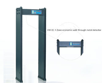 LED Display Multi Zone Metal Detector Berjalan Melalui Dengan Empat Operasi Panel Kunci
