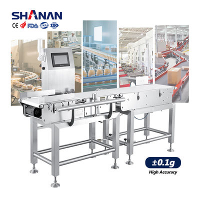 Mesin Penolakan Penimbangan Otomatis Presisi Tinggi Untuk Industri Makanan Konveyor Checkweigher 300g-30kg