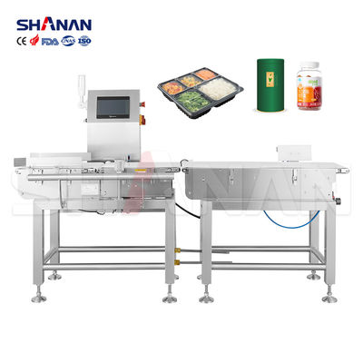 Dynamic Online Checkweigher Weight Divider Makanan Kantong Plastik Produk Beku Kandang Botol Mainan