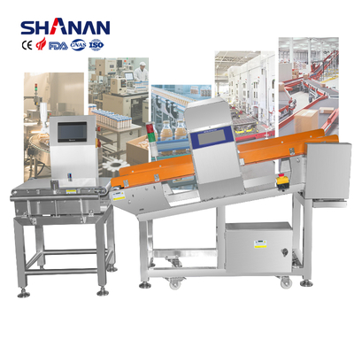 Kombinasi Detektor Logam dan Timbangan Cek 1200mm X 800mm X 1200mm Dengan Sistem Penolakan Semprotan Udara dan Tegangan 110V-220V