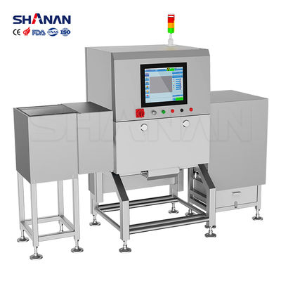 Mesin sinar-X industri untuk kontrol kualitas secara otomatis menolak bahan asing dalam barang kemasan Tekstil dan produk daur ulang