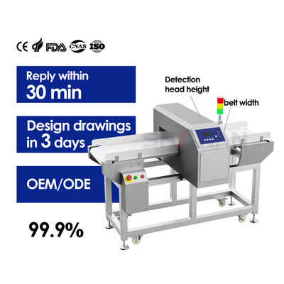 Detektor logam sabuk pengangkut yang digunakan dalam industri makanan Peralatan sensitivitas tinggi