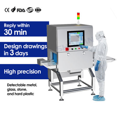 Mesin sinar-X Makanan Untuk Produk Kaleng Kacang Cokelat Sistem Penolakan Inspeksi