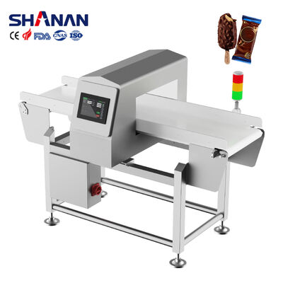 Detektor logam makanan 50-60Hz Dilengkapi dengan struktur penuh mengambil dari stainless 304 memastikan deteksi logam di lingkungan produksi makanan